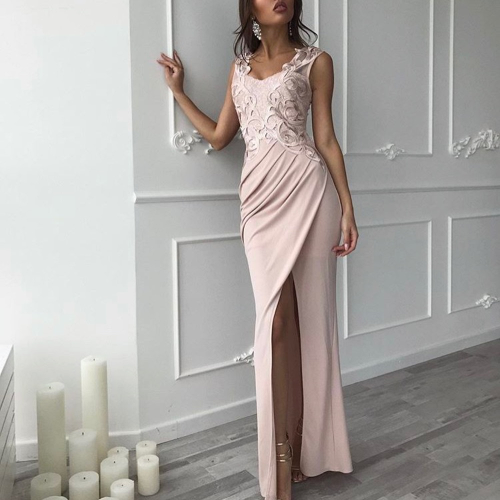 LipsyLondon MichelleKeegan sequin nude prom dress