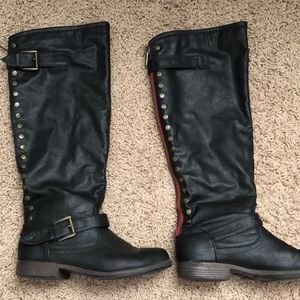 Black Knee High Boots