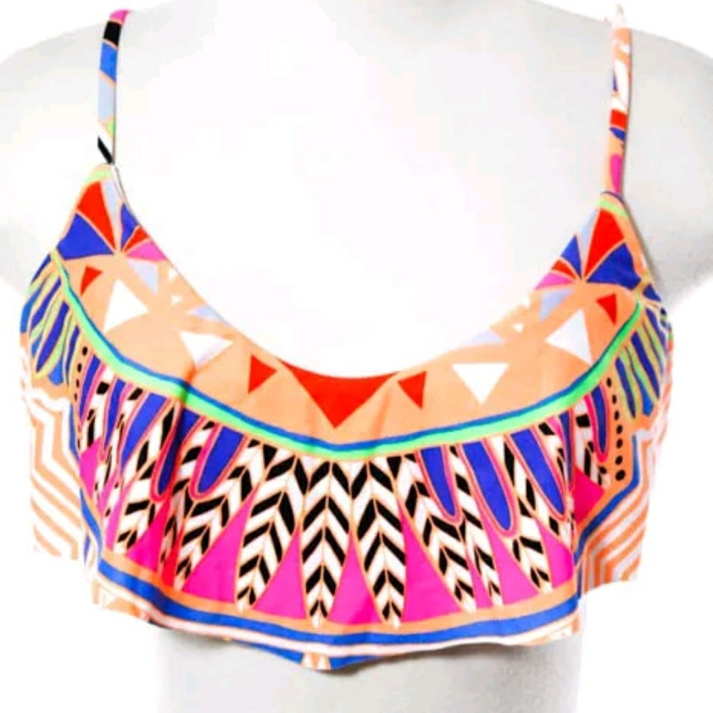 Mara Hoffman ruffle bikini top size S NWOT