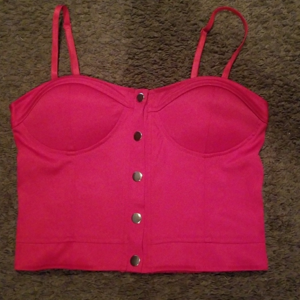 Satin Cropped Corset style top