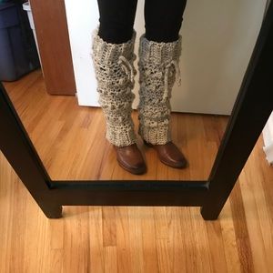 Knitted leg warmers/boot covers