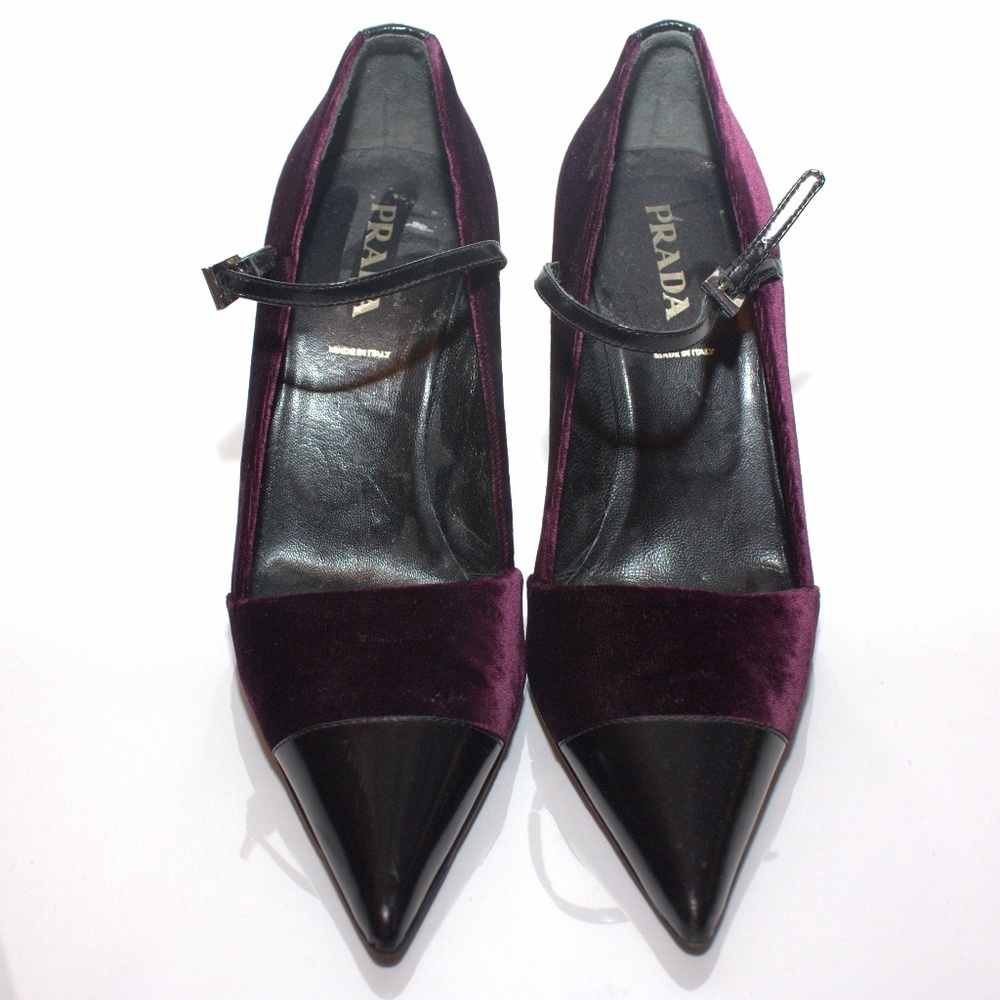 Prada Velour and Leather Pumps - Size 37
