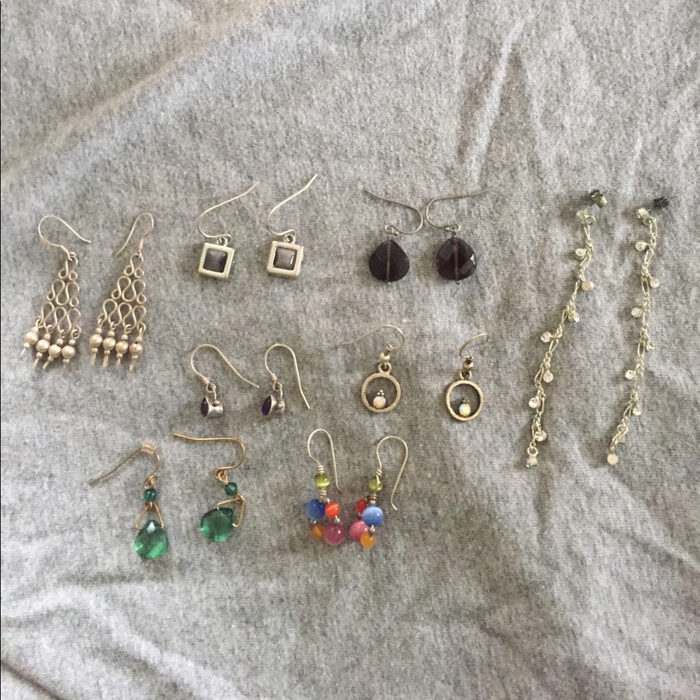 Lot of 8 dangle earrings!  Great selection!