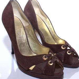 Suade and Leather Escada Pumps - Size 7