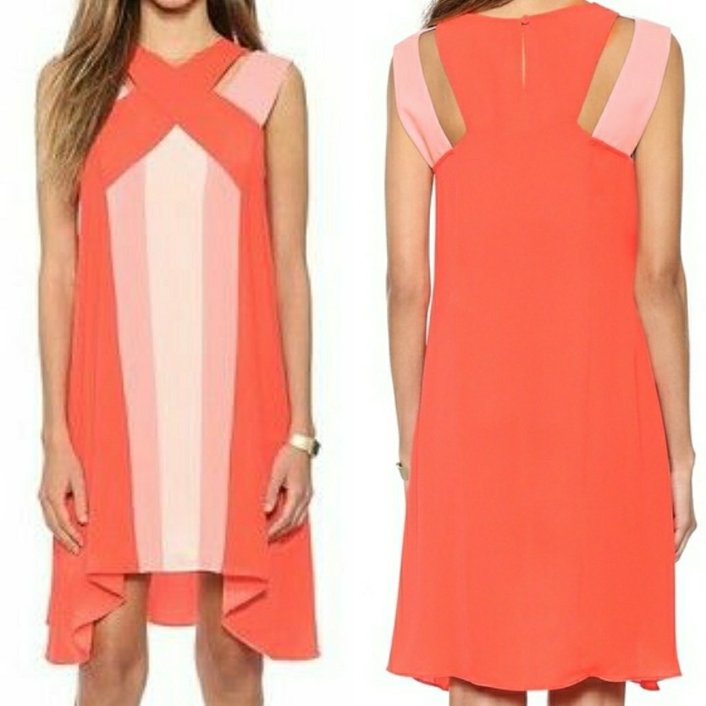 BCBG MaxAzria Chantal Crossover Neckline Dress