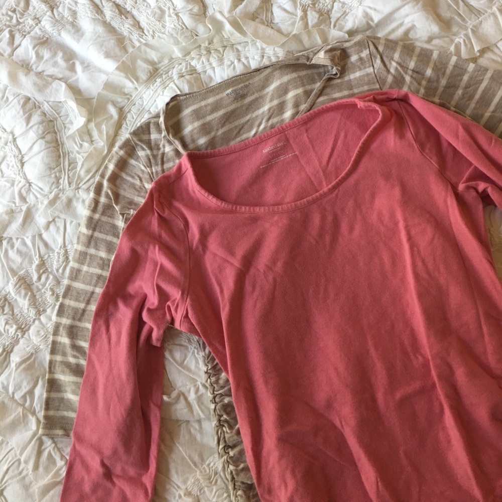 Set of 2 motherhood maternity 3/4 length tees