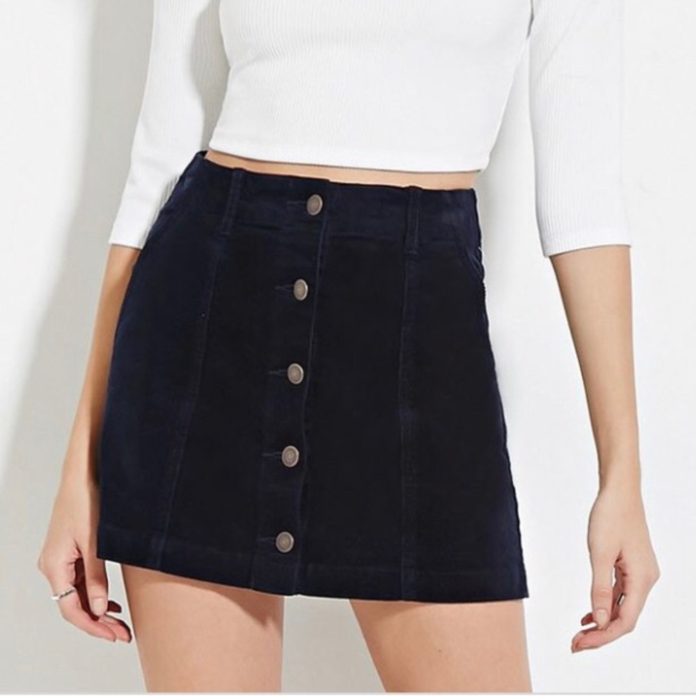 Forever 21 Black Jean Skirt
