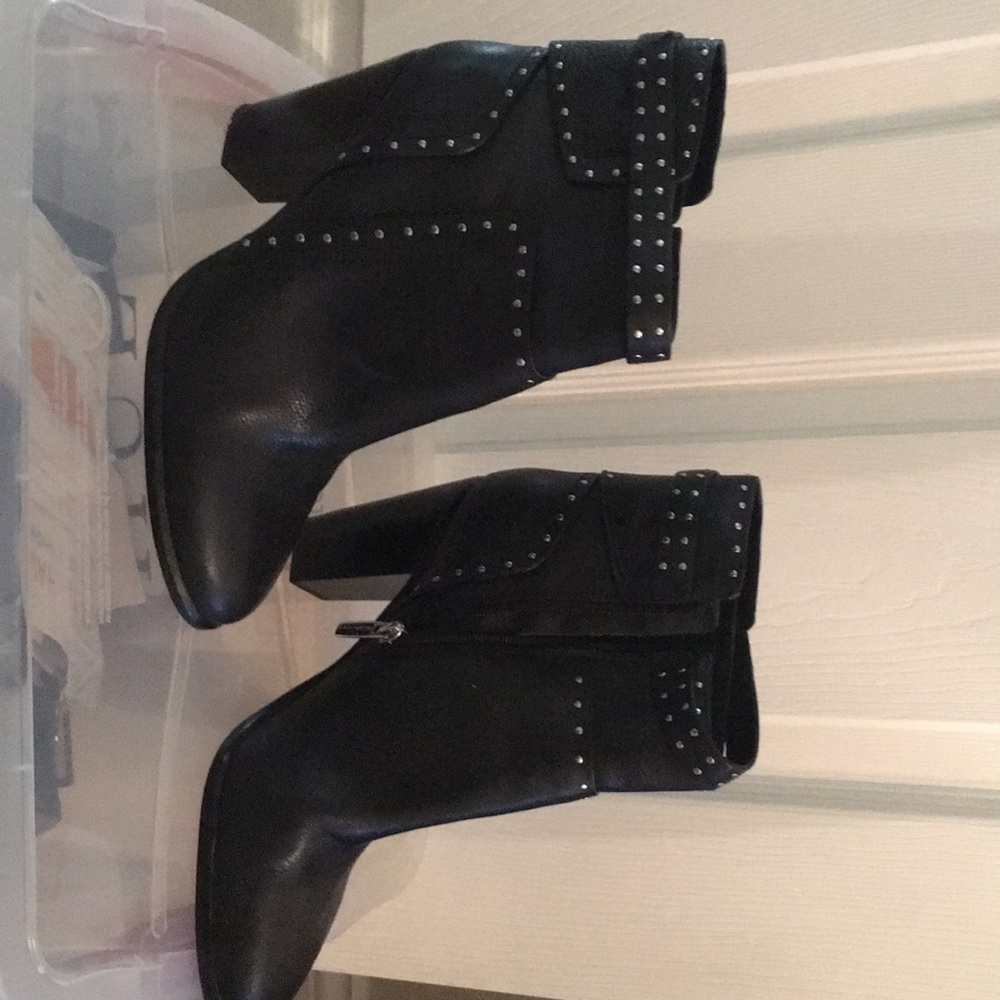 Black Studded Booties