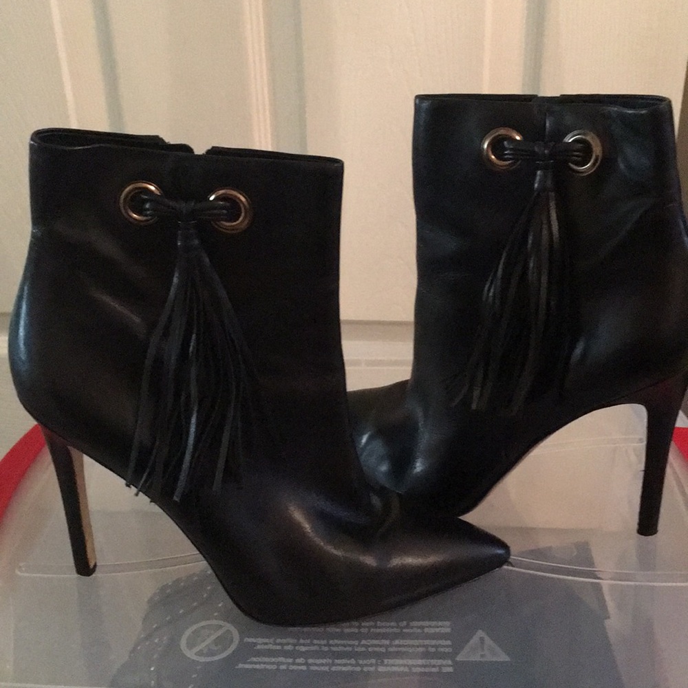 Black Tassel Booties