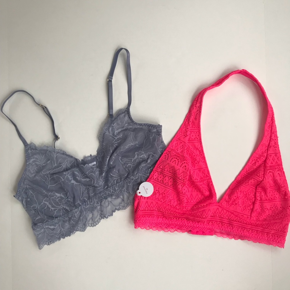 Lot Bundle of 2 size medium bralettes size medium