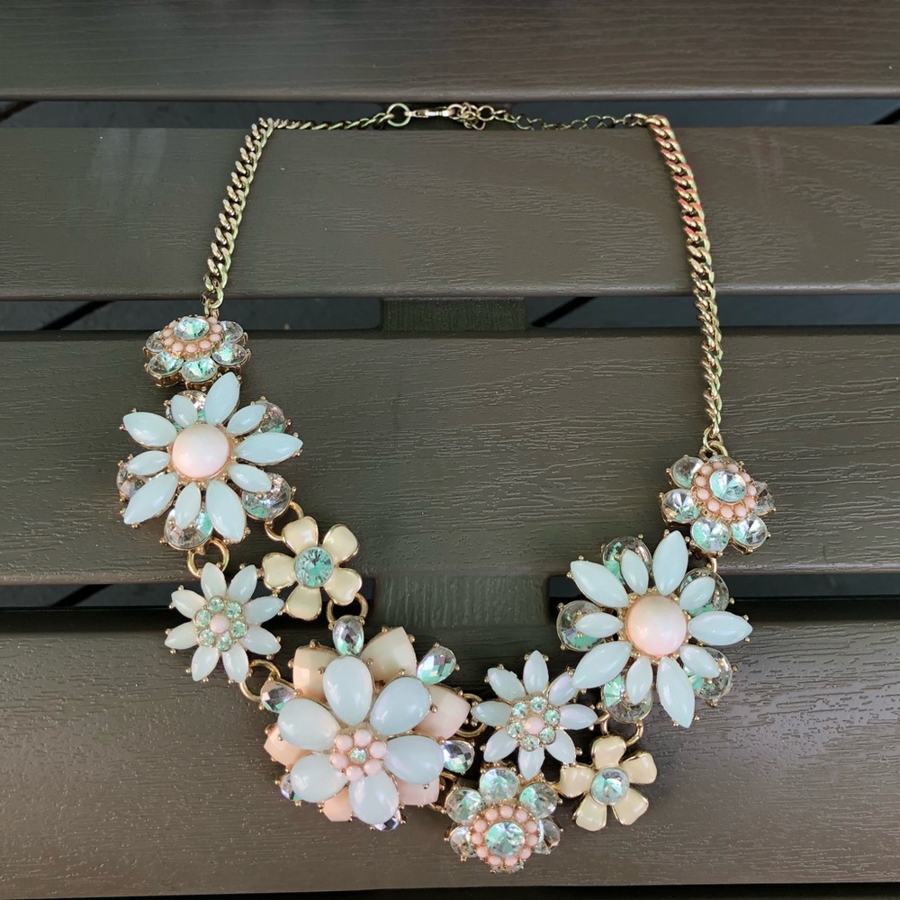 Blush and Lavender statement necklace