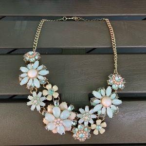 Blush and Lavender statement necklace