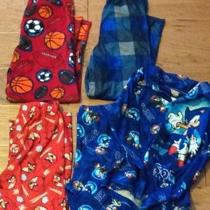 3 Pair of Boys Pajama Pants and 1 Pajama Set