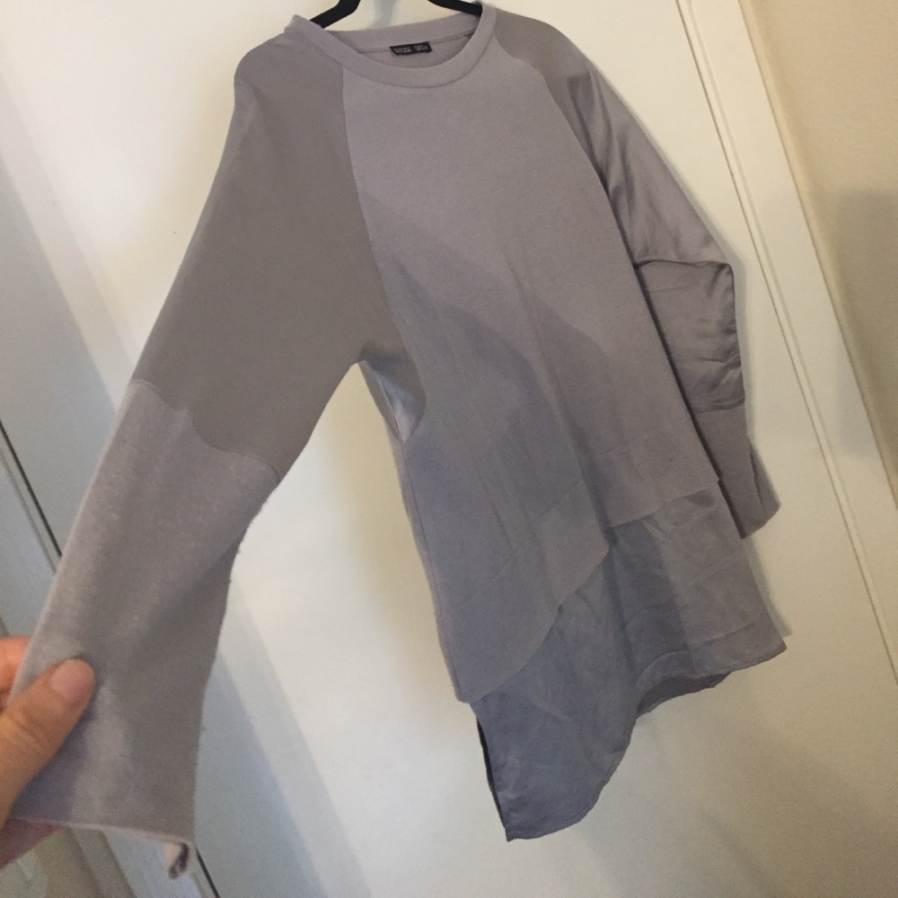 Zara small mixed fabric sweat shirt