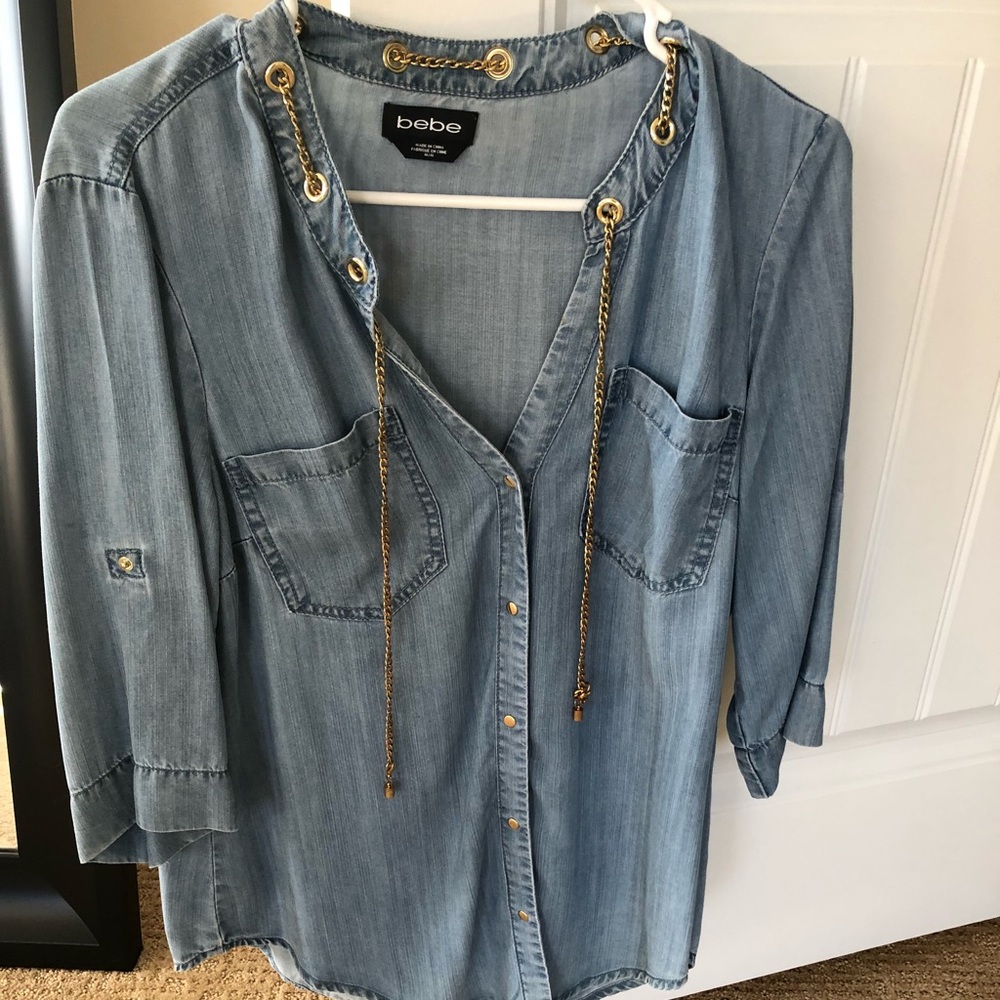 BEBE Denim Top