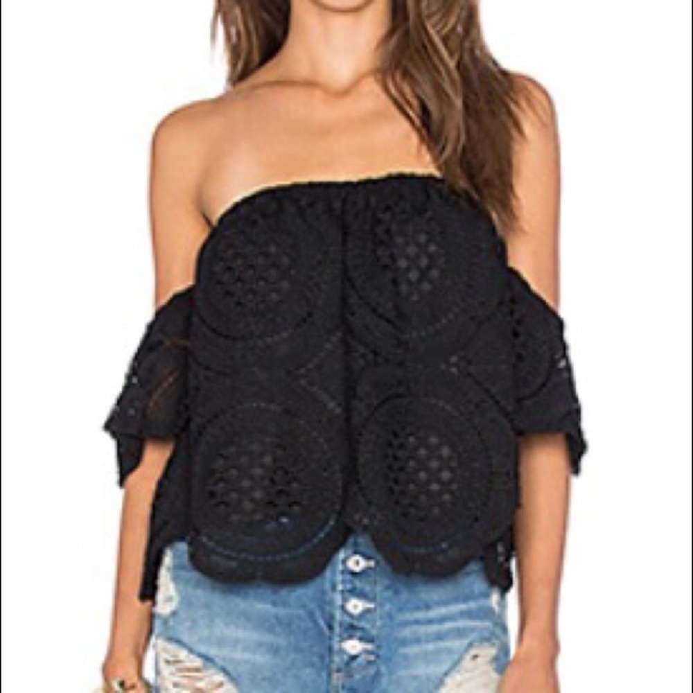 SOLD Laila off shoulder black top