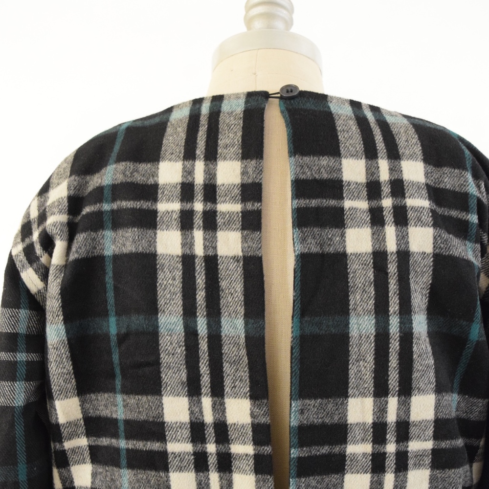 NWT Lovers + Friends Plaid Flannel Bomber Blouse - Picture 5 of 8