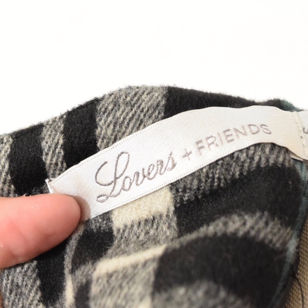 NWT Lovers + Friends Plaid Flannel Bomber Blouse - Picture 6 of 8