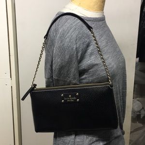 Black clutch with chain handle