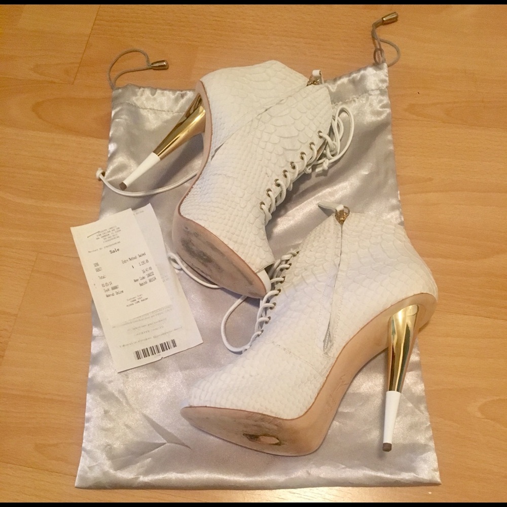 Giuseppe Zanotti Lace-Up Python Leather Bootie - image 2