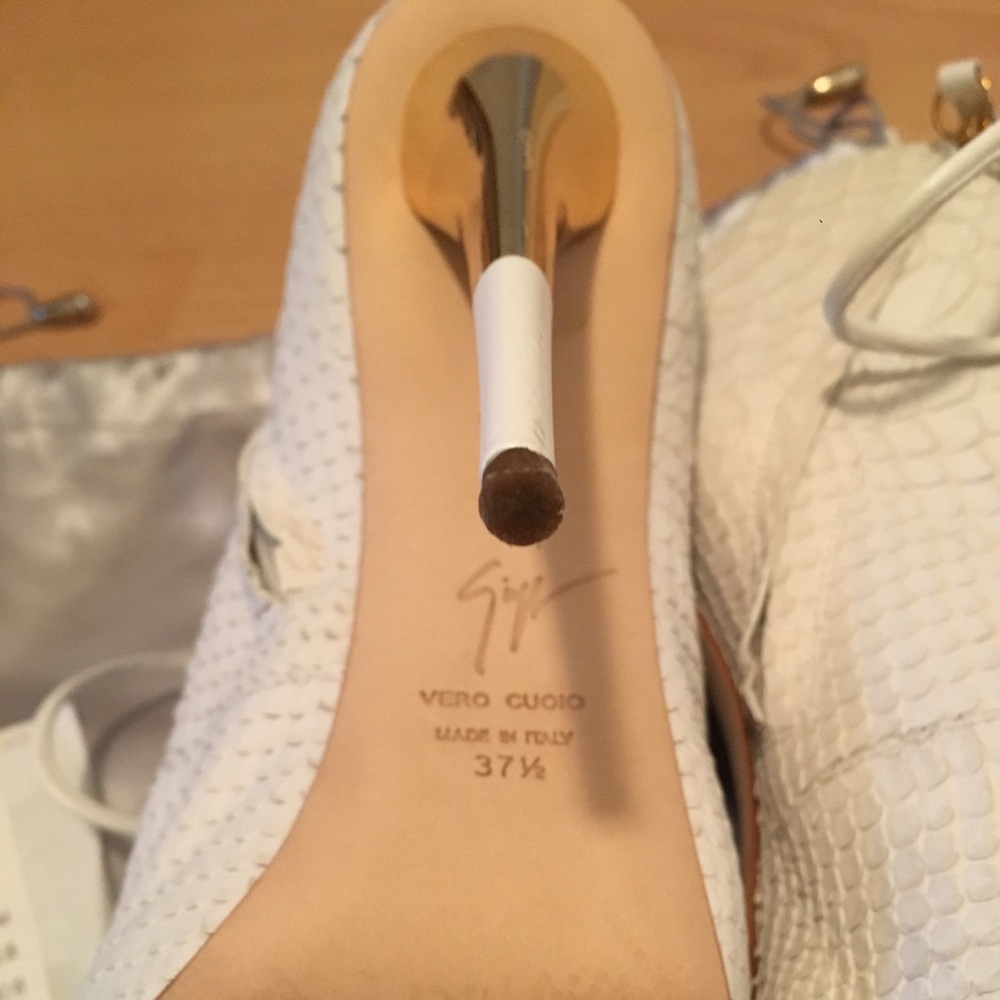 Giuseppe Zanotti Lace-Up Python Leather Bootie - image 5