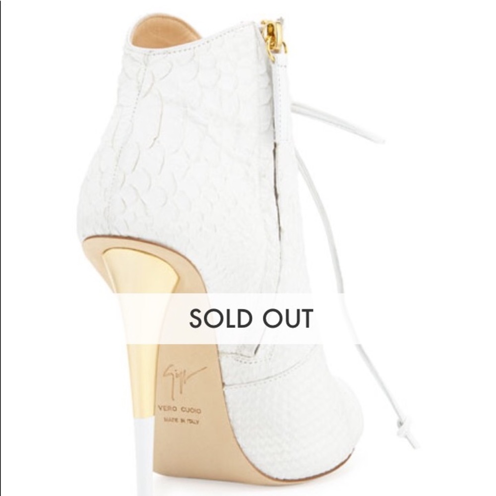 Giuseppe Zanotti Lace-Up Python Leather Bootie - image 8