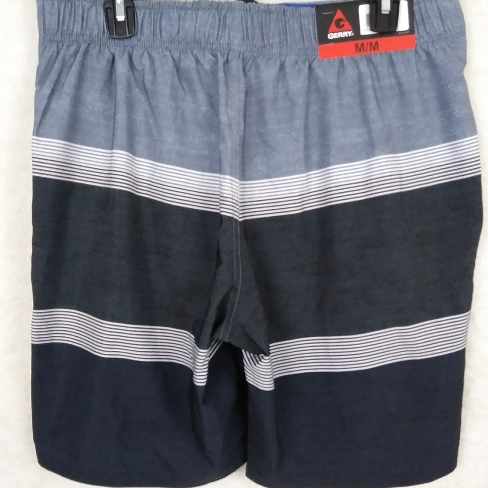 GERRY Mens Swim Shorts Black Gray NEW - Picture 5 of 5
