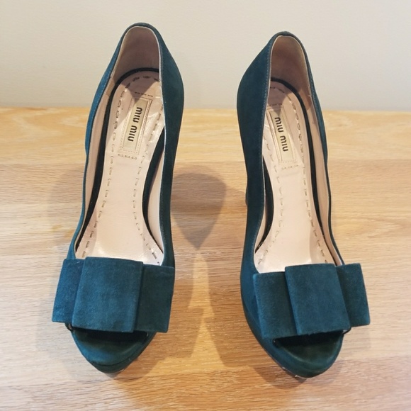 MIU MIU platform open toe pumps - Picture 1 of 4