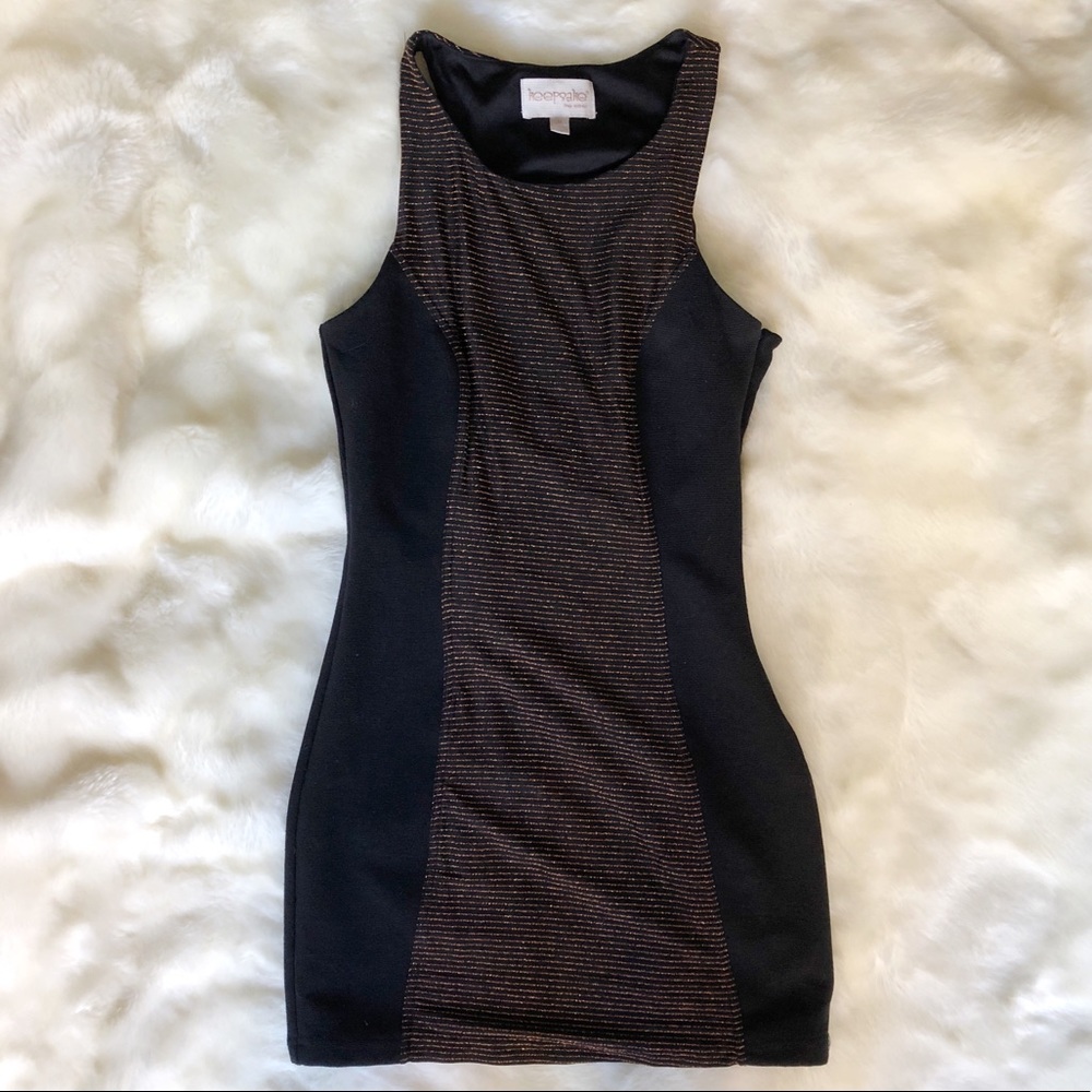 Copper Shimmery Black Dress Size M