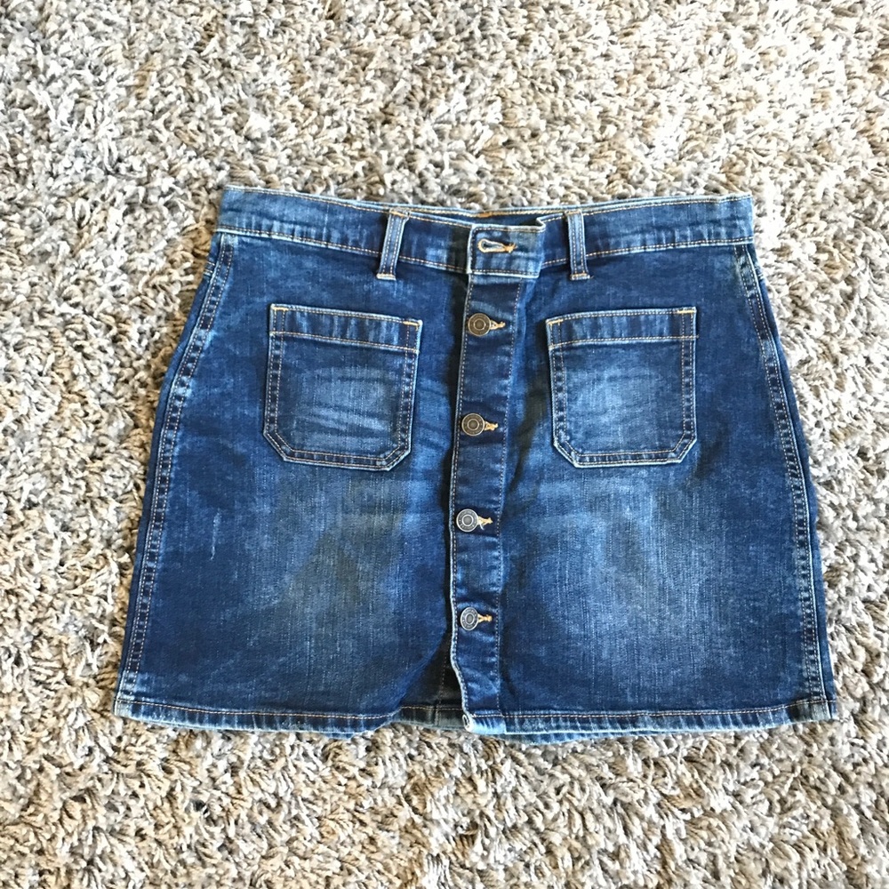 Denim Button Skirt from GAP