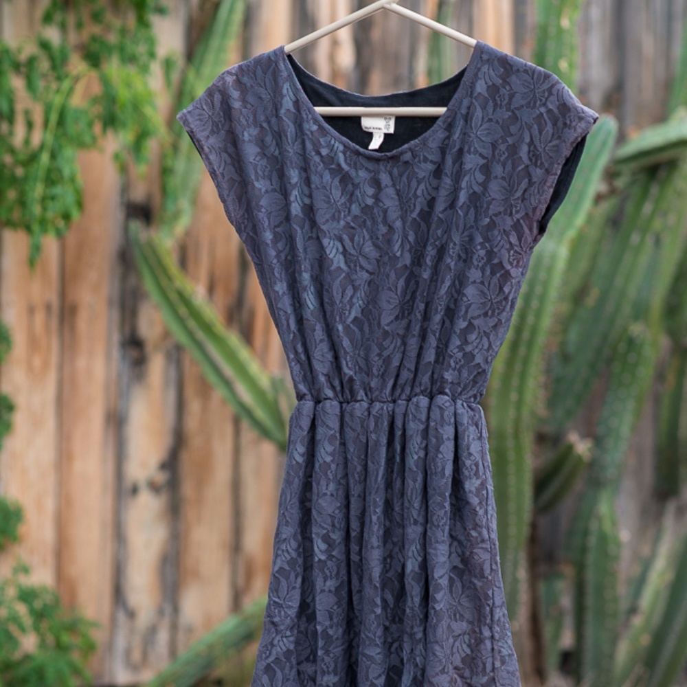 Grey lace dress