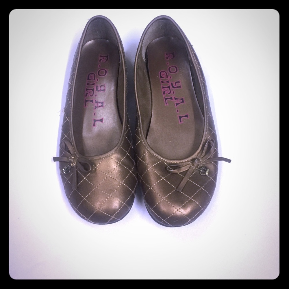 R.O.Y.A.L Girl Dark Rose Gold Flats.