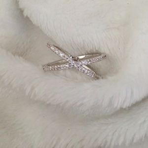 Sterling silver star topaz ring