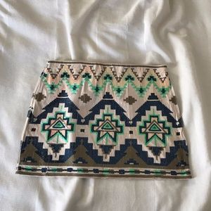 Express Sequin Embellished Mini Skirt