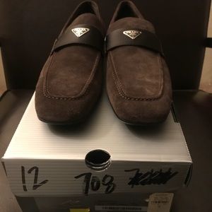 Brown Prada loafers