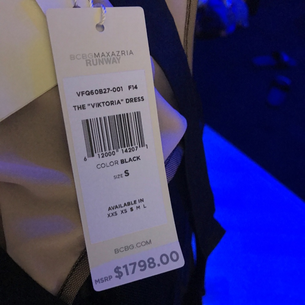 NEW BCBG MAX AXRIA RUNWAY Black "VICTORIA"DRESS - Picture 4 of 8