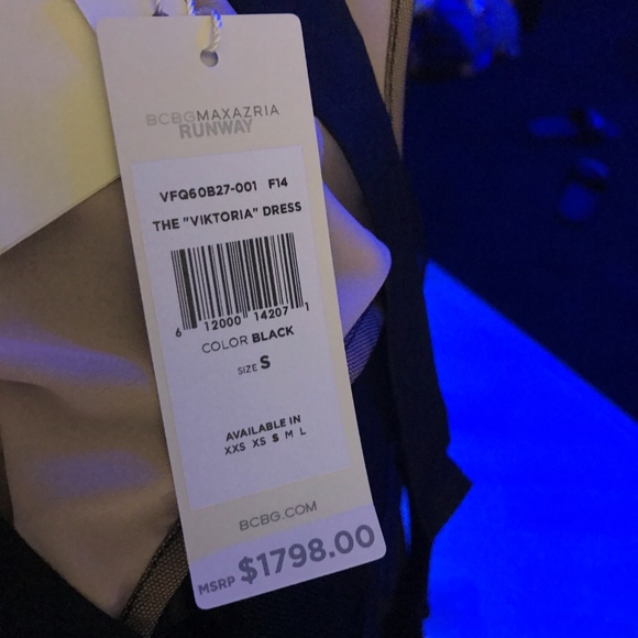 NEW BCBG MAX AXRIA RUNWAY Black "VICTORIA"DRESS - Picture 4 of 8