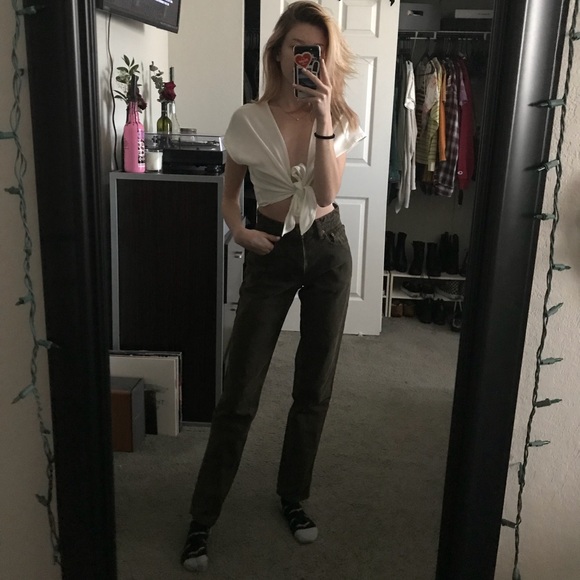 sold LEVIS / olive green mom jeans - Picture 5 of 7