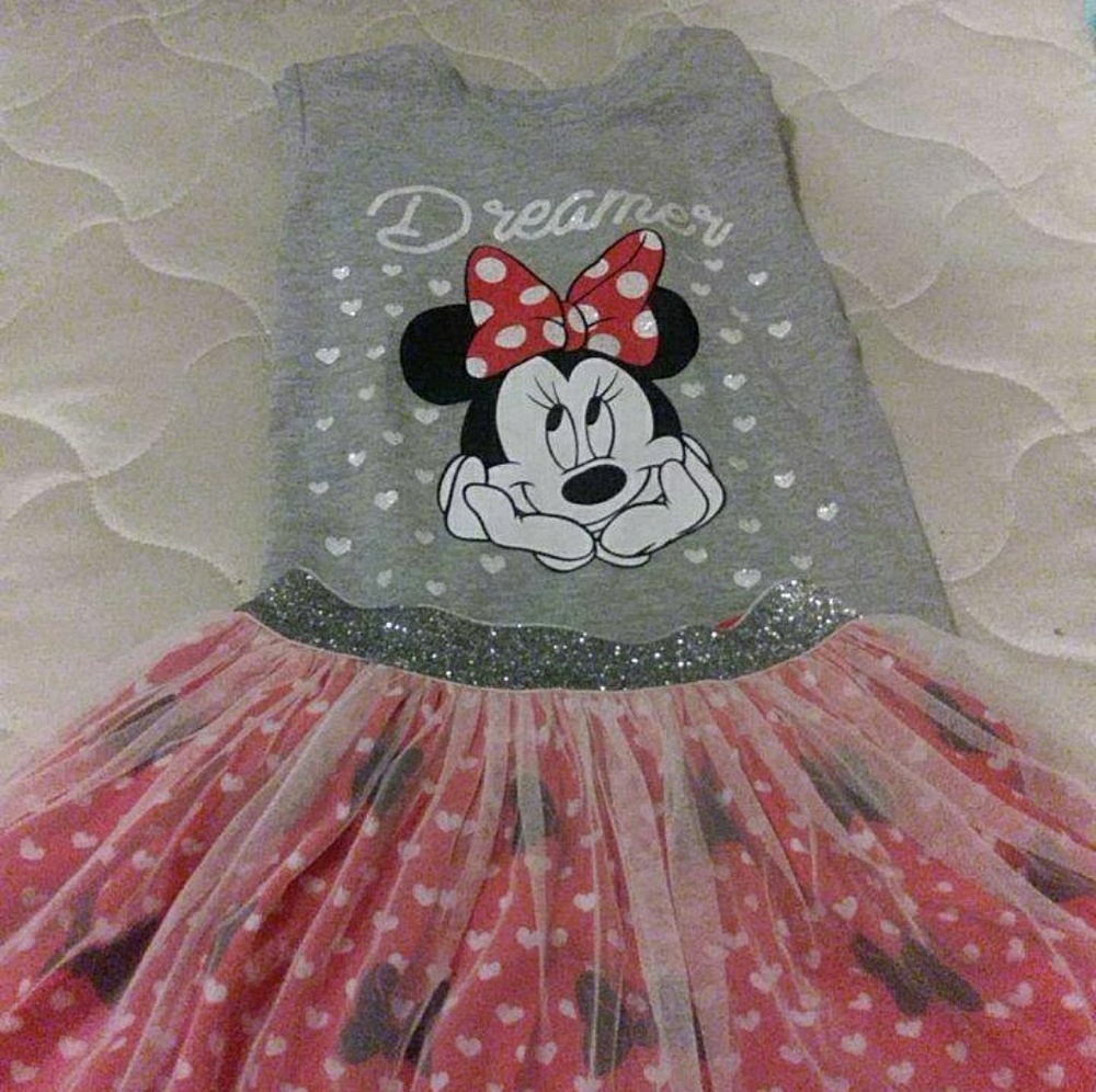 Minnie Mouse long sleeve shirt and skirt