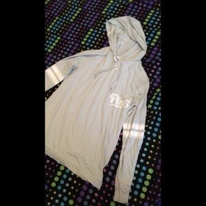 gray/blue victoria secret pink hoodie W TAG