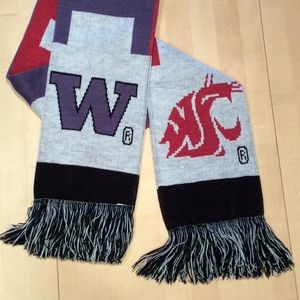 UW WSU Apple Cup Reversible Knit Scarf