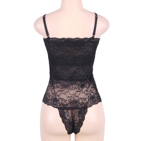 BLACK LACE UP TEDDY! SEXY!! - Picture 5 of 6