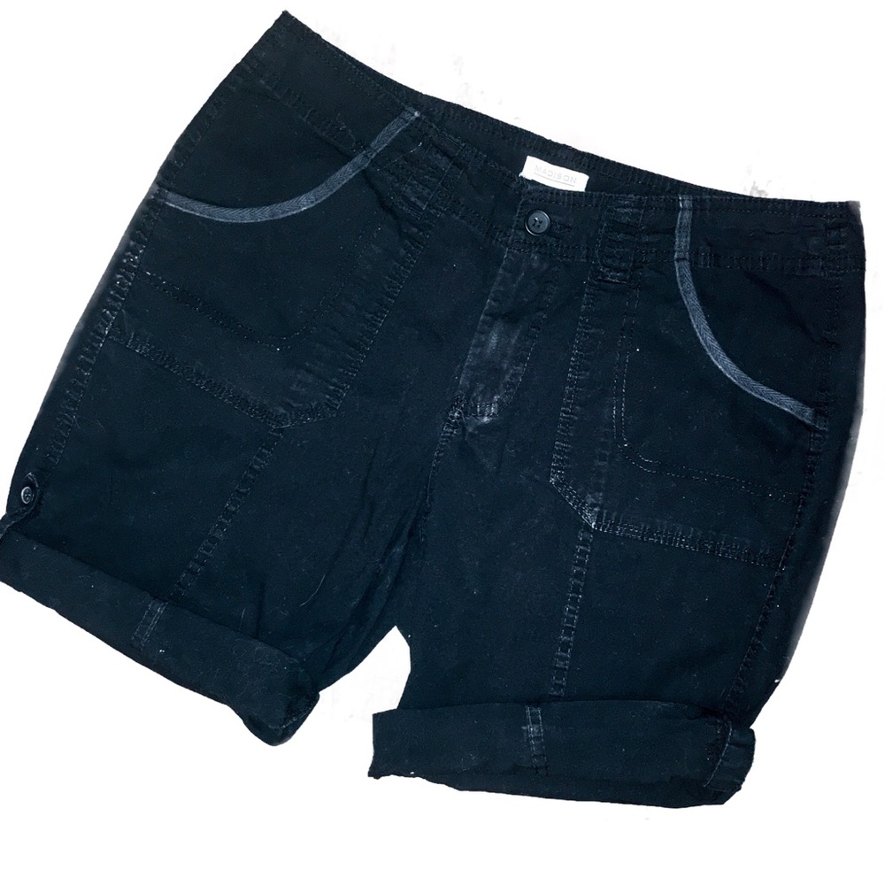 Madison Black Cuffed Women's Shorts Size 8
