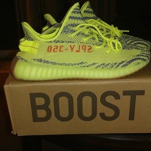 Adidas Yeezy 350 Boost v2 Semi Frozen Yellow Sz 11