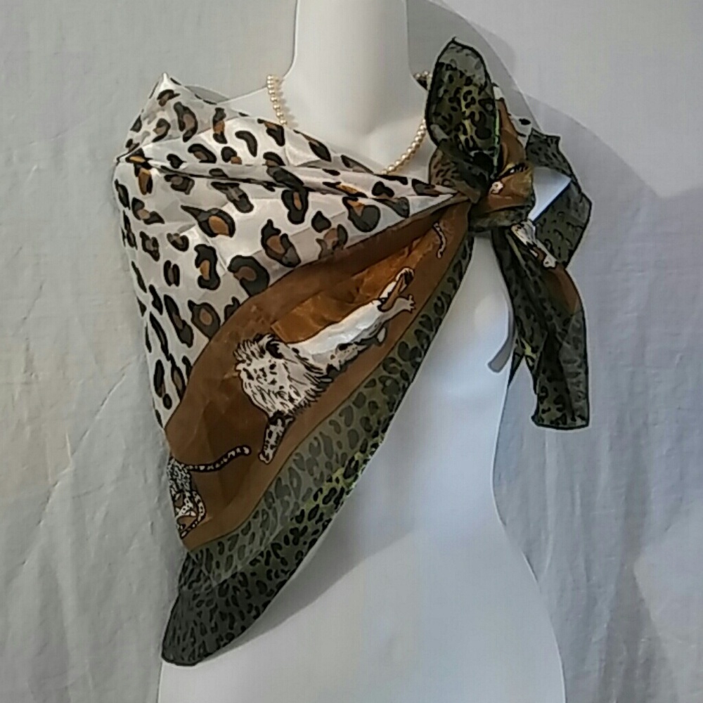 Lovely Lion..Leapord decor large scarf...