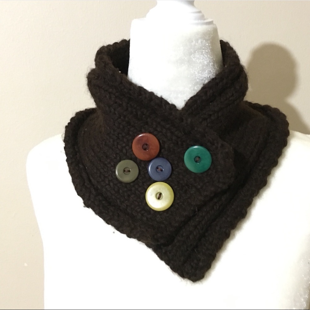 {HANDMADE} Brown Knit Neck Warmer