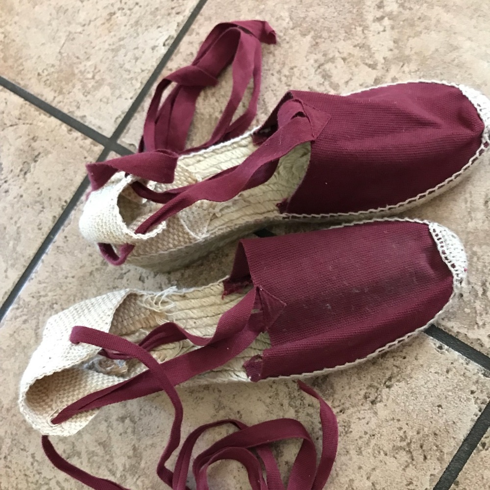 Wedge sandals cute tie around ankle