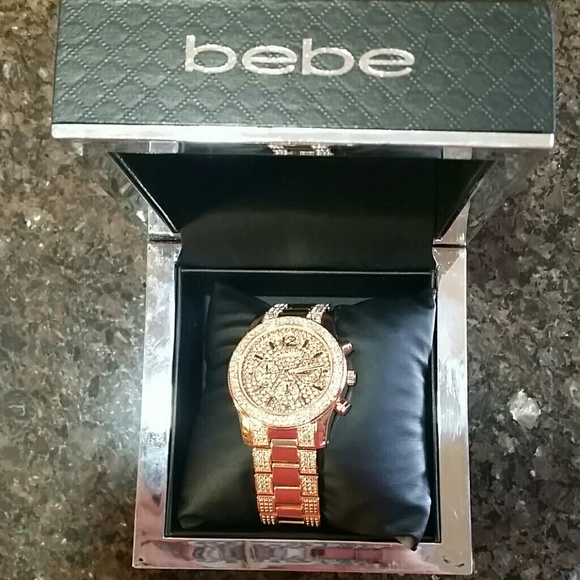 Bebe Accessories Bebe Rose Gold Crystal Watch Poshmark
