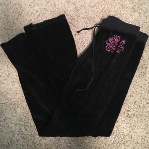 Black juicy couture velour pants