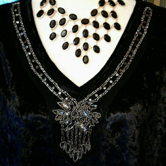 Black and silver blouse - Picture 2 of 4